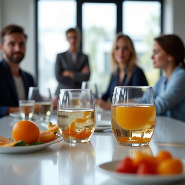 Team at Zenith Tech participating in a hydration workshop